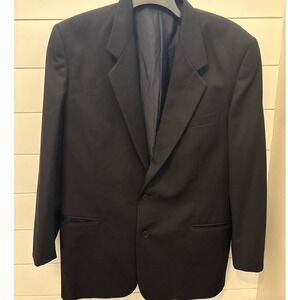 BASILE Mens Black Wool Blazer Jacket Made in Italy Size 52